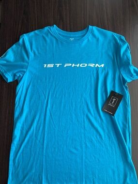 1st Phorm Men’s Aqua Crew Neck Logo Tee